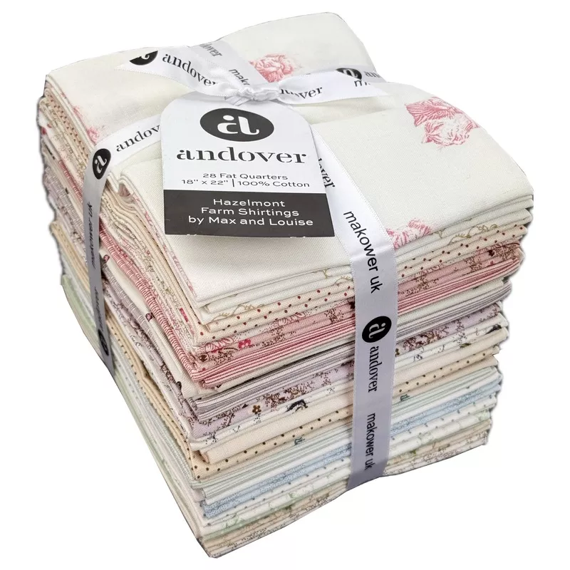 Andover - Hazelmont Farm Shirtings Fat Quarter Bundle by Max & Louise 28 pcs