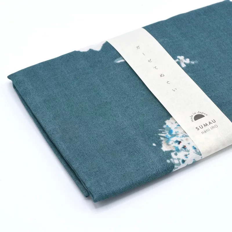 [Kokka Lifestyle] nani IRO Double Gauze Tenugui - Green Blue
