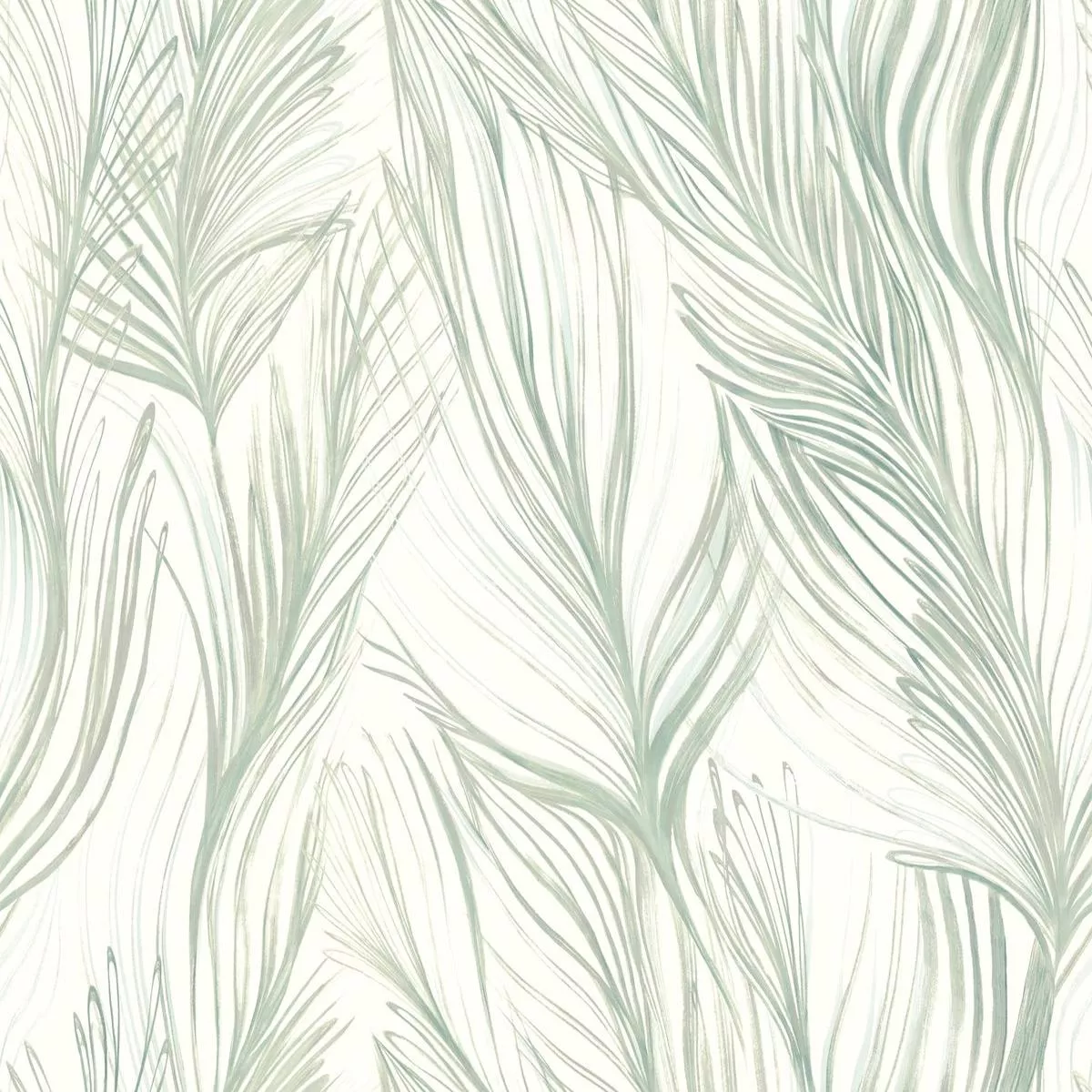 NA0501 Light Blue Peaceful Plume Wallpaper